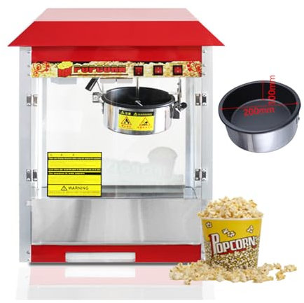 JJENXYYDS Máquina Palomitas Maíz Aire Caliente 1400w,Pop Corn Retro,Palomitero Vintage con Olla de Teflón Fabricante Cocina Profesional Calentamiento Comercial Doméstico Cine 1400 W