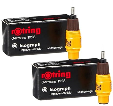 Rotring Isograph Technical Drawing Pen Replacement Nib | 0.20 mm | 2 Count