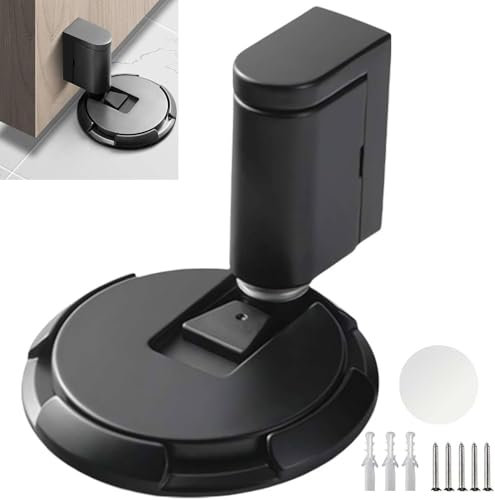 KKwercv Mechanischer Bodentürstopper, winddichter Türstopper für den Innenbereich, robuster Bodentürstopper mit Schrauben und Klebstoff, verstellbare Höhe, Türhalter ohne Bohren, Türstopper