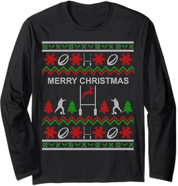 Pull de Noël rugby Manche Longue