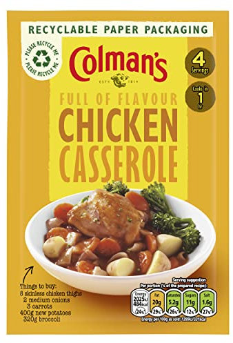 Colman's Chicken Casserole perfect with a baked potato Recipe Mix quick to prepare casserole mix 40 g (Pack of 10)