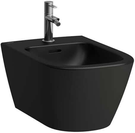 Laufen Meda bidet mural Advanced, 1 trou pour robinet, avec trop-plein, 360x540mm, H8301107163021, Couleur: Noir Mat
