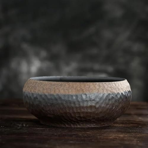Set De Théières Jianshui – Grande Tasse En Céramique Service À Thé En Feuilles Thé Sitee Ancien Motif Marteau À Combustion Précoce Bassin À Thé En Poterie Grossière Théières Et Cafetières Service Thé