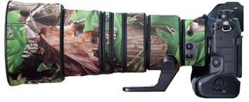 Copriobiettivo per Nikon Z 70-200 mm F/2.8 VR S mimetico custodia protettiva per obiettivo fotocamera (colore #verde foglia mimetica - impermeabile) copertura antipioggia