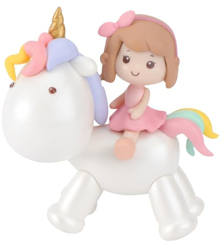 QUMIIRITY 1stück Einhorn Kuchendekoration Kreativer Tortenzubehör Für Mädchengeburtstage Umwerfende Resin-prinzessin Figur Für Kuchen Und Desserts Und Einzigartig