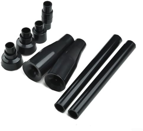 Juego de boquillas para fuente de jardín, cabezales rociadores de plástico negro, con tubos de extensión, accesorios de pulverización multipatrón, para estanque, piscina, pecera, acuario