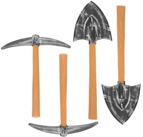 BESPORTBLE 2sätze Kunststoff Spitzhacke Schaufel Requisite Für Bühnenauftritte Partydekorationen Cosplay-Events Halloween-Thema Komplettset Langlebiges Material Leichtes Design
