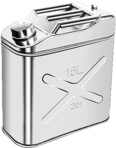 tanica da 15/20 Litri in Metallo per Carburante, Contenitore Portatile per Carburante e gasolio, Contenitore per Moto, SUV, ATV, Auto, Backup di Emergenza (Colore: A, Dimensioni: 15 l)