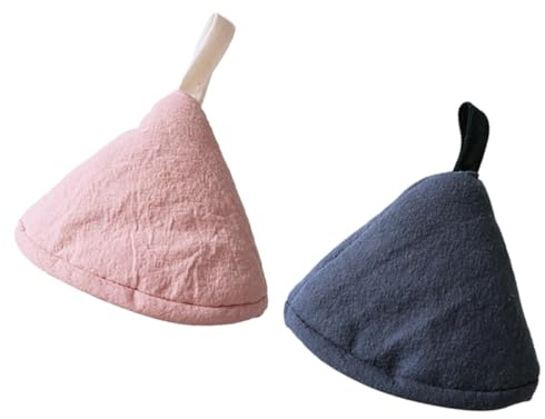 Ciieeo Presine da Cucina Triangolari Colore Casuale per Forno a Microonde e Piatti Caldi 2 Pezzi, Riutilizzabili, Protezione per Manici di Pentole Calde