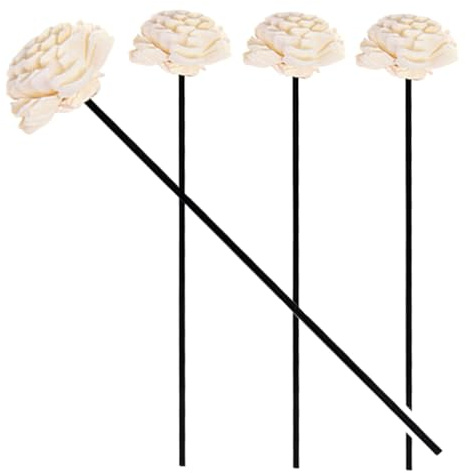 Palitos Aromáticos de Flores 4 Piezas de Ratán y PE para Decoración