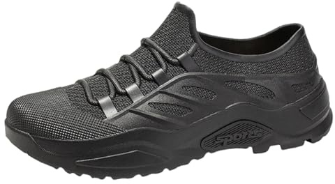 Generisch Bottes basses en caoutchouc pour homme, chaussures de travail imperméables et résistantes à l'abrasion, bottes de pluie antidérapantes, confortables et respirantes, chaussures de jardin boue