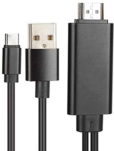 KIMISS Cavo da Tipo C a da 1,8 M per Telefoni Cellulari a HDTV - Cavo per Schermo di Sincronizzazione Ultra HD 4K, Design Leggero e Compatto per Riproduzione e Gioco Fluidi