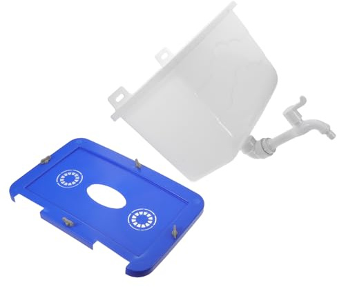 NOLITOY Serbatoio D’acqua in Plastica da Parete 12,5l con Coperchio per Bagno e Salone, Contenitore per Accumulo Acqua Montato a Muro, per Lavaggio Mani e Viso in Spazi Ridotti