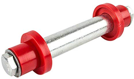 HKB® Achse für Schubkarre, 128mm x 74mm x Ø 20mm | mit 2 Abstandshalter, für PU-Räder und Gummiräder, Mit oder ohne Luftbereifung, Innenlänge variabel 70-110mm