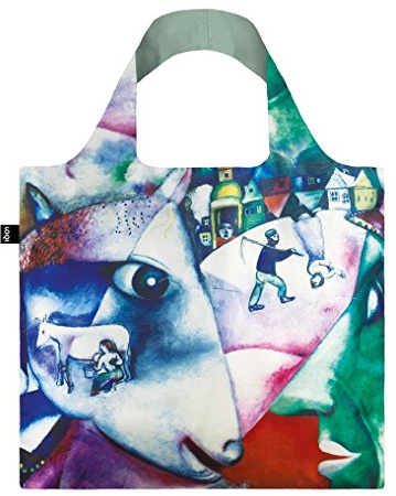 LOQI MUSEUM MARC CHAGALL I and the Village, 1911 Einkaufstasche Bolso de viaje, 50 cm, Varios colores (I Village)