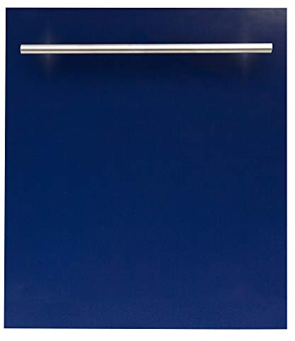 ZLINE 24 in. Top Control Dishwasher in Blue Gloss with Stainless Steel Tub and Modern Style Handle