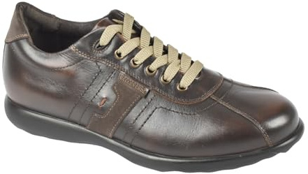 Valleverde Stringata Uomo 49801 in Pelle Marrone Modello Casual. Una Calzatura Comoda Adatta per Tutte Le Occasioni. Autunno Inverno. EU 44