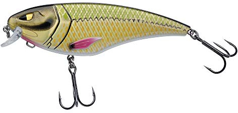 Berkley Zilla Flanker gäddbete – flytande, platt wobbler med Fusion 19 trekrokar – blyfri