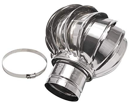 DZDZXQG Kaminaufsatz Säurebeständiger drehbarer Edelstahl-Kugelaufsatz Schornsteinaufsatz Lüftungsaufsatz Ofen Schornsteinhaube Schornsteinabdeckung (100-200 mm), 100 mm