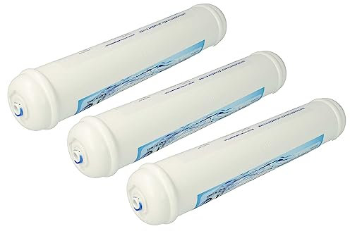 vhbw 3x vattenfilterpatron kompatibel med LG Electronics GS9366SWQVD, GSJ976NSBZ, GSL325NSCV, GSL325PVCV sida vid sida kylskåp