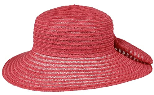 Mayser Cilina Hanfhut Sonnenhut Schlapphut Strohhut Damenhut Damen - Made in The EU Sommer Frühling-Sommer - One Size Koralle