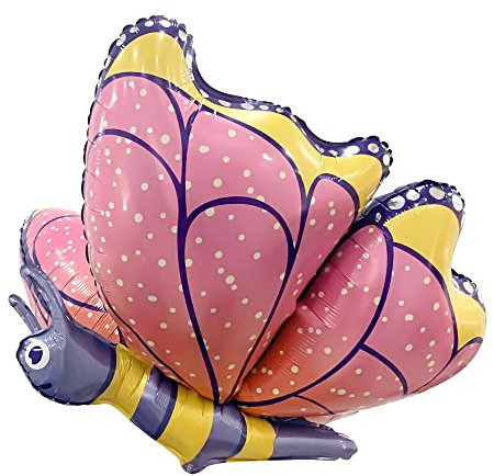 DIWULI Schmetterling Luftballon Pink - Party Deko Mädchen