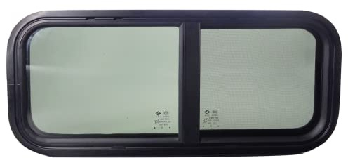 Rv Fenêtre coulissante avec anneau décoratif fenêtre de caravane camping-car fenêtre latérale fenêtre d'aération pour camping-car fenêtre fenêtres en aluminium (1000 x 400 mm)