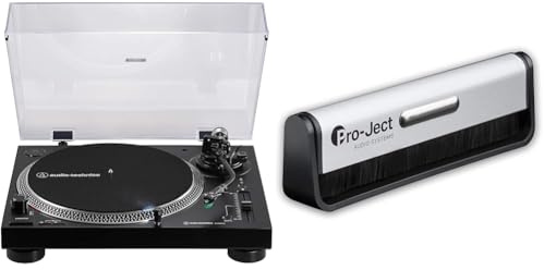 Audio-Technica AT-LP120xBTUSB Direktangetriebener Plattenspieler (Bluetooth & USB) & Pro-Ject Brush it – Reiniger Discos