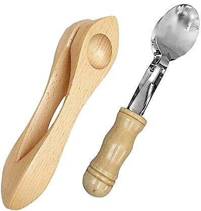2 Stück Holz-Musiklöffel, Edelstahl-Musiklöffel, Folk-Percussion-Instrument, Musiklöffel, Instrument, traditionelle Percussion-Löffel, Hand-Percussion für Party, Festival, Urlaub