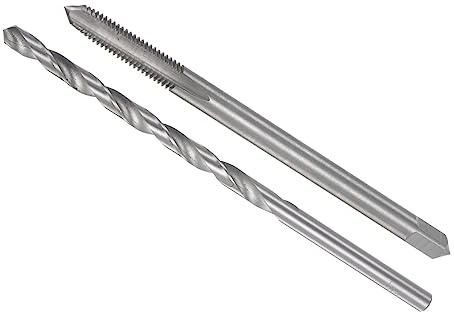 CoCud Gängborr och borrset M6 x 1 gänga 100 mm längd gängborr 6 mm borr metrisk extra lång maskinskruv gängborr och roterande borr – (för gängskärning) 1 set
