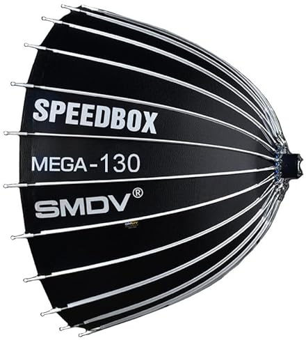 SMDV Speedbox Mega -130 Deep Softbox – Éclairage Professionnel de Photographie avec résistance à la Chaleur, Monture Bowens et diamètre 130 cm