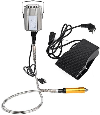 Herramienta Rotativa De Eje Flexible, Talladora De Amoladora Colgante Eléctrica De 780 W, Kit De Máquina De Eje Flexible Colgante Con Pedal De Control De Pie Para Tallado En Madera Pulido Pulido