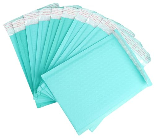 10 Stück Luftpolster-Versandtaschen, lila, Poly-Luftpolster-Versandtaschen, selbstklebend, gepolsterte Umschläge, Geschenktüten für Bücher, gefütterte Versandtaschen, selbstklebend, grün
