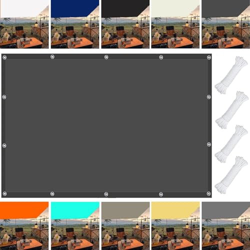 Sonnensegel Wasserdicht 3.5 x 4 m Markise Baldachin Resistant Reißfestigkeit für Außenbereich,Garten, Anthrazit