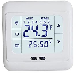 MZZYG Smart Thermostat Programmable Digital Thermoregulator Touch Screen Room Heating Thermostat Underfloor Heating for Warm Temperature Controller (Color : 18cm)