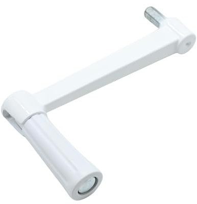 DOJA Barcelona | Manovella per Tapparella | Manovella per Argano delle Tapparelle | Bianco | 125mm | Maniglia per Tapparella | Avvolgitore Tapparelle | Per Verricello Manuale Cinghia, Maniglia Argano