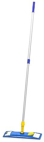 Wisch-Star Wischmopp-Set 50 cm mit Microfaserbezug, Teleskopstiel und Magnetklapphalter, Profi-Qualität für gründliche Reinigung