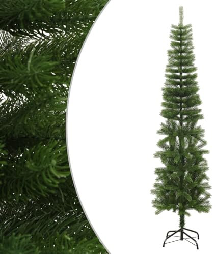 YUOTYRKTEJRSG albero di natale con luci incorporate,alberi di natale in offerta,Albero di Natale Artificiale Sottile con Base 240 cm PEIdeale per patii, salotti, dove è necessario