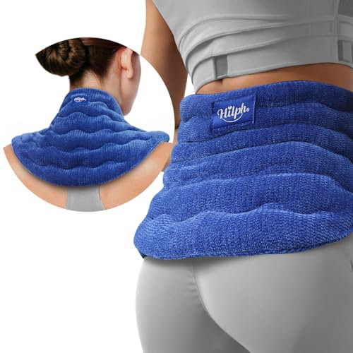 Hilph Microwavable - Cojín de calor para espalda, gran cinturón de calor, cojín térmico con humedad para calambres, lumbares, ciática, calambres menstruales, calambres musculares, sin perfume