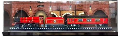 Acrylic Display Box, Compatible with Lego 76405 Train Station Model Kit, Collectible Gift Display Box, Organizer (Box Only) (Spray Back)