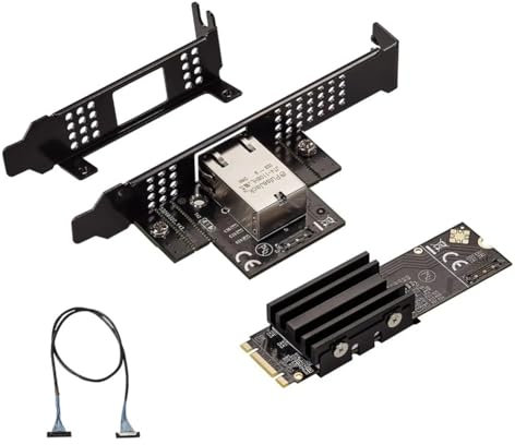 Huudngeje M.2 B+M Single-Port 10GbE Network Card RJ45 Ethernet Network Adapter AQC113 Industrial Control Grade Server Network Card