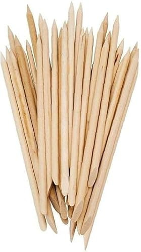 20 piezas de empujador de cutículas para arte de uñas, palos de madera naranja para eliminación de cutículas, instrumento de manicura, práctico y atractivo, empujadores de cutículas, herramientas y