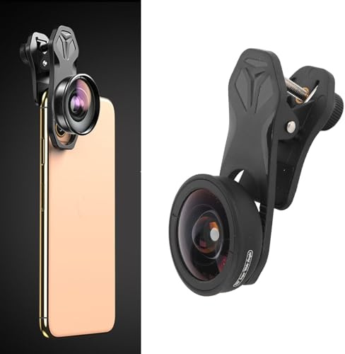 Ultra Weitwinkelobjektiv für Telefon, Telefonkamera -Objektiv 170 Grad Weitwinkelobjektiv, Kamera -Clip auf Dem Objektivkit für die Smartphone -Fotografie