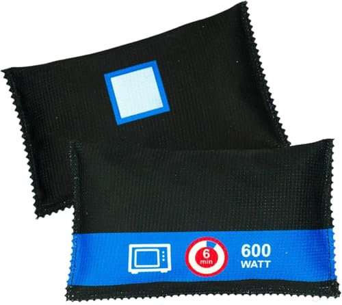 RAYNEAY Reusable Car Dehumidifier Bags, Microwave Rechargeable Silica Gel Moisture Absorber Sachets with Color-Changing Indicator for Car Windscreens, Closets, Boats, 4 Pack