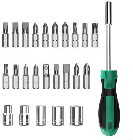 URPIZY Set di cacciaviti in diverse dimensioni con punte magnetiche, set di chiavi a bussola esagonali in acciaio al cromo vanadio, per fai da te, montaggio di mobili, riparazione elettronica