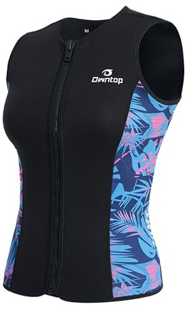 Owntop Våtdräkt Topp Herr, Dam | 3mm Termisk Ärmlös Neopren Väst | Våtdräkt Jacka | Varm Behaglig | Surfning Snorkling Simning Dykning | Svart&Röd L