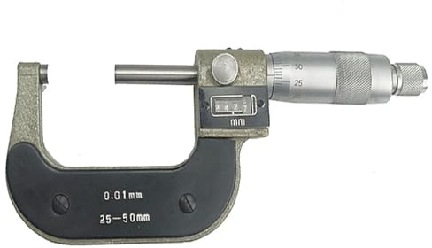 Micrometro digitale for esterni 0-25 mm/0-1, misuratore di spessore con contatore di precisione da 0,001 (intervallo 25-50 mm)(25-50MM)