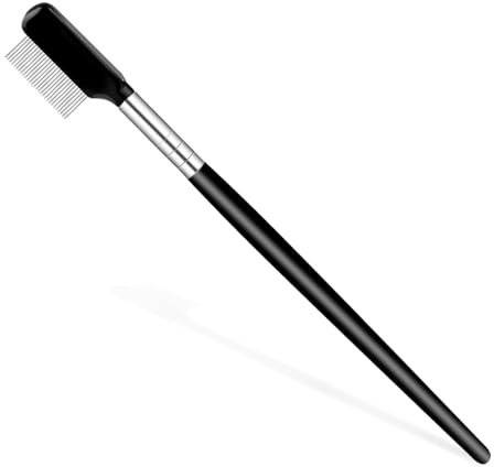 Yuomeaz Eyebrow Comb, Metal Eyelash Comb, Metal Teeth Eyebrow Combs with Acrylic Handle for Women, Eye Makeup, Eyelash Grooming