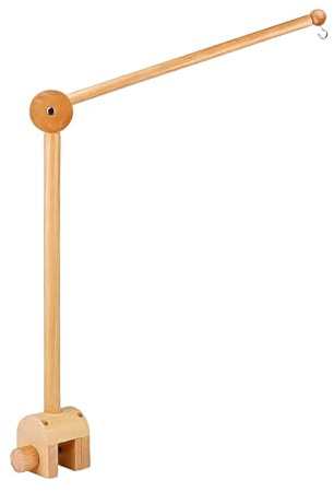 Mobile Halterung, Holz Mobile Ständer für Babybett und Wickeltisch, 360° Drehbarer Mobile Arm zum Aufhängen von Windspielen, Bettglocken und Spielzeug, Kinderzimmer Deko