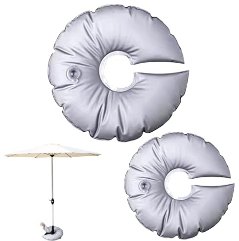 EVBOTGEE 2 Pesi per Supporti per ombrelloni, Sacco di zavorra da 38 cm/50 cm, riempibile con Sabbia o Acqua, per ombrelloni, Balcone, Spiaggia, terrazzo